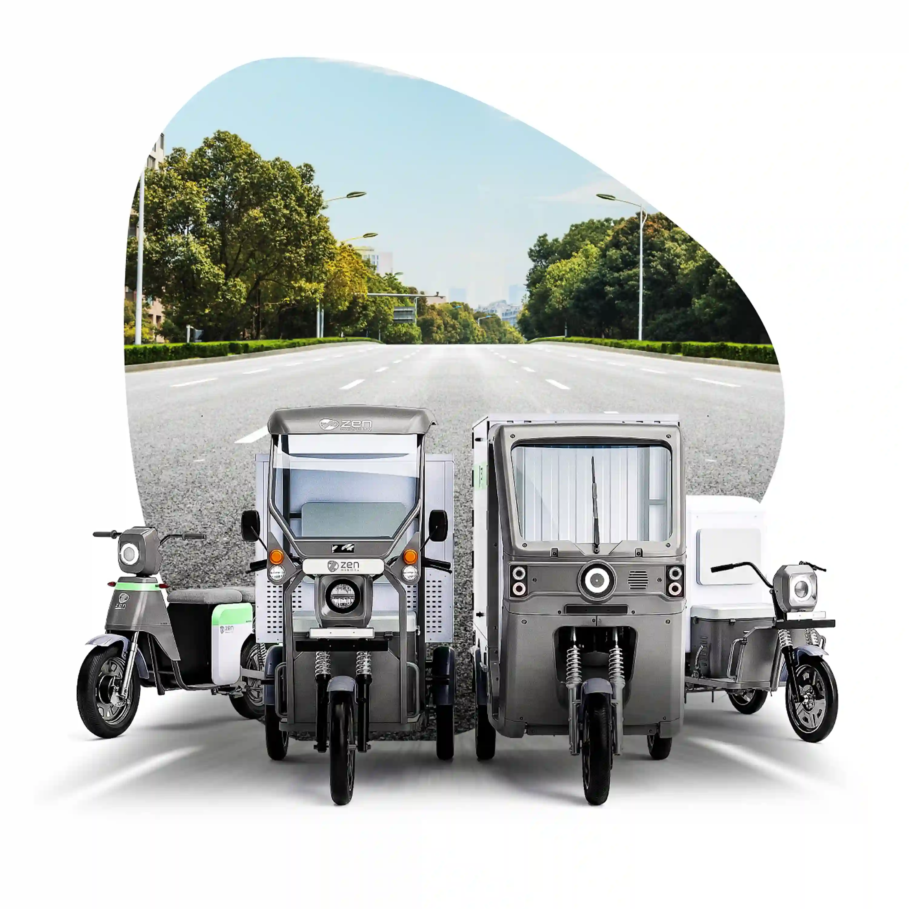 The Zen Mobility electric vehicle line-up built for last-mile delivery